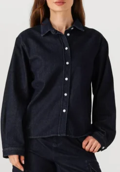 donkerblauwe penn & ink blouses blouse w25z801