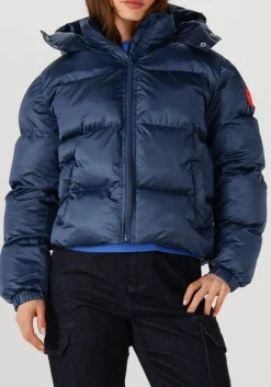 donkerblauwe penn & ink gewatteerde jas jacket
