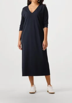 donkerblauwe penn & ink midi jurk blake