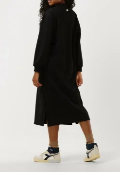 donkerblauwe penn & ink midi jurk dress v