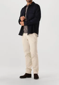 donkerblauwe profuomo overshirt overshirt cutaway knitted