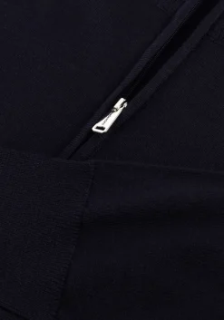 donkerblauwe profuomo trui pullover half zip merino