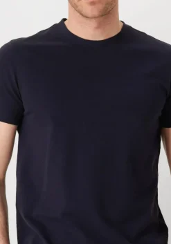 donkerblauwe profuomo t-shirt t-shirt crew neck ss