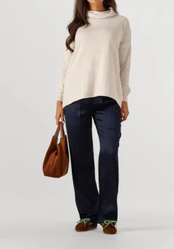 donkerblauwe resort finest pantalon satin pants