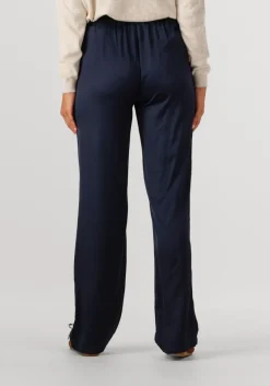 donkerblauwe resort finest pantalon satin pants