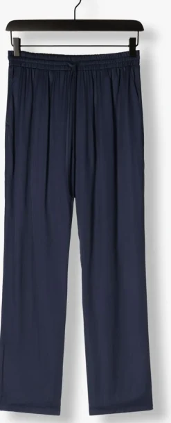 donkerblauwe resort finest pantalon satin pants