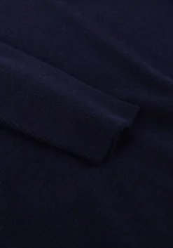 donkerblauwe resort finest trui v-neck cape sweater