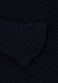 donkerblauwe rosemunde coltrui silk t-shirt w/ roller neck