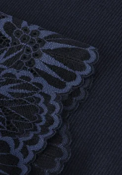 donkerblauwe rosemunde top beatha capsleeve