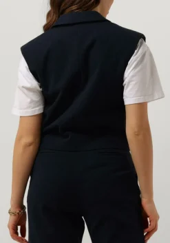 donkerblauwe ruby tuesday gilet relin cropped waistcoat