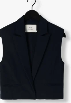 donkerblauwe ruby tuesday gilet relin cropped waistcoat