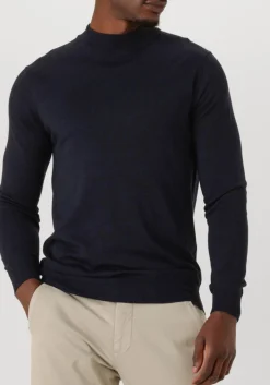 donkerblauwe stefano lauran trui turtle