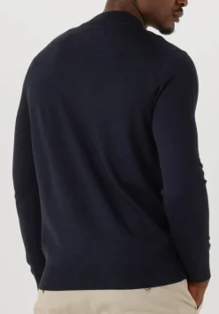 donkerblauwe stefano lauran trui turtle