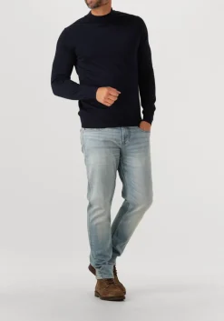 donkerblauwe stefano lauran trui turtle