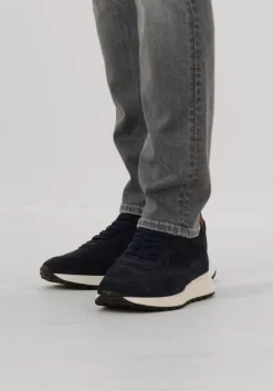 donkerblauwe stefano lauran lage sneakers champ