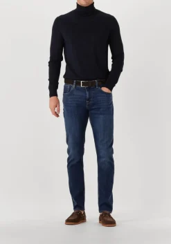 donkerblauwe stefano lauran trui col