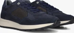 donkerblauwe stefano lauran lage sneakers star 005