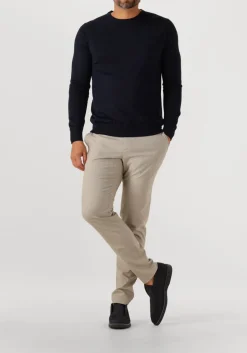 donkerblauwe stefano lauran trui crew