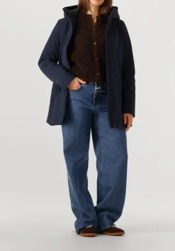 donkerblauwe woolrich jack firth down parka