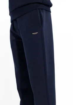 donkerblauwe woolrich joggingbroek logo interlock sweatpant