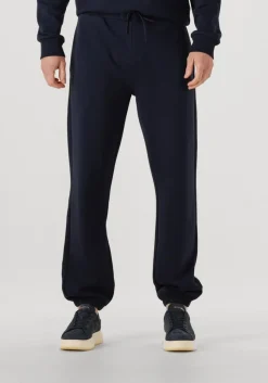 donkerblauwe woolrich joggingbroek logo interlock sweatpant