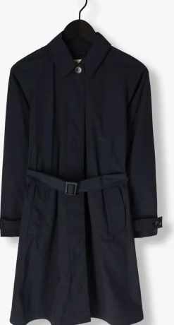 donkerblauwe woolrich parka's summer trench