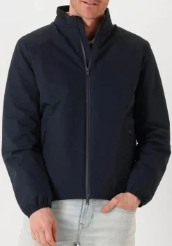 donkerblauwe woolrich regenjas sailing 2 layers bomber