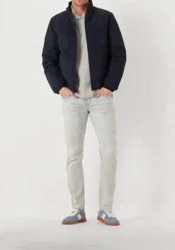 donkerblauwe woolrich regenjas sailing 2 layers bomber