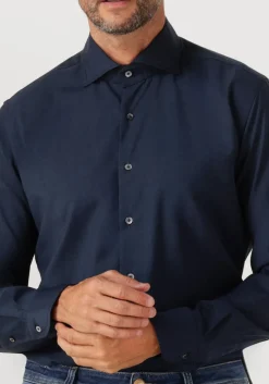 donkerblauwe xacus klassiek overhemd 11220 mop721ml