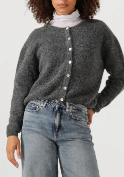 donkergrijze american vintage vest vitow cardigan