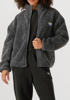 donkergrijze american vintage faux fur jas hoktown woman