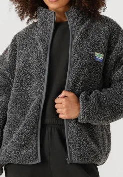 donkergrijze american vintage faux fur jas hoktown woman