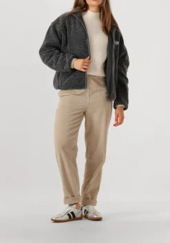 donkergrijze american vintage faux fur jas hoktown woman