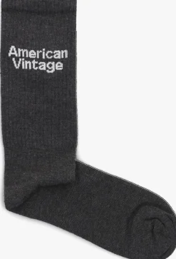 donkergrijze american vintage sokken clypsun m