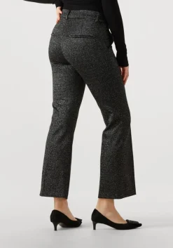 donkergrijze cambio flared broek francoise cropped
