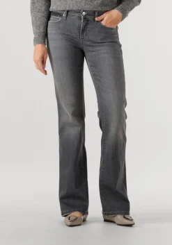 donkergrijze cambio flared jeans paris flared shadow effect