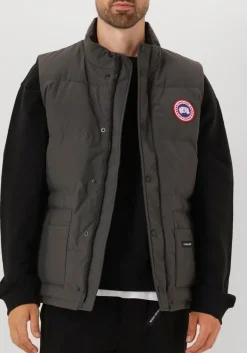 donkergrijze canada goose bodywarmer freestyle crew vest 2054m