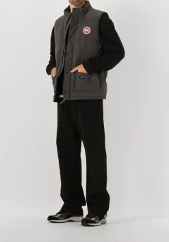 donkergrijze canada goose bodywarmer freestyle crew vest 2054m