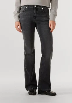 donkergrijze closed flared jeans jovanna
