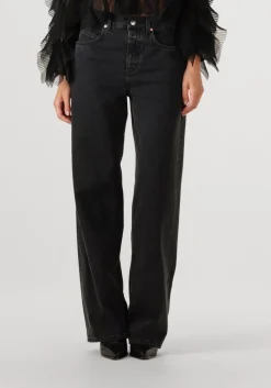 donkergrijze closed wide jeans nikka