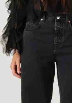 donkergrijze closed wide jeans nikka