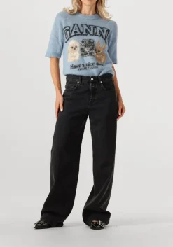 donkergrijze closed wide jeans nikka