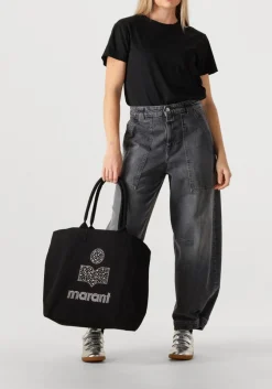 donkergrijze closed wide jeans rhannon