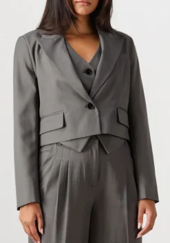 donkergrijze co'couture blazer liane blazer