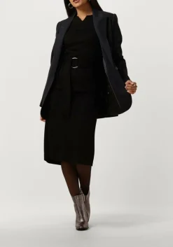 donkergrijze co'couture blazer ida pin single oversize blazer