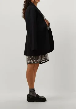 donkergrijze co'couture blazer ida pin single oversize blazer