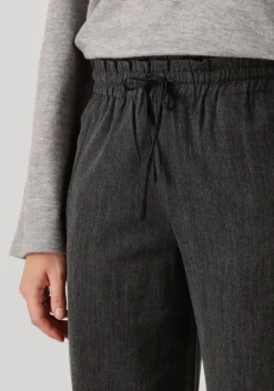 donkergrijze co'couture wijde broek susie pull on long pant