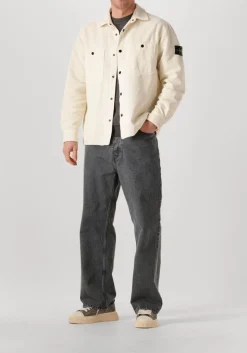 donkergrijze filling pieces straight leg jeans denim pants washed