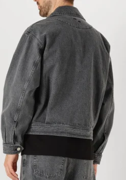 donkergrijze filling pieces spijkerjas denim jack washed