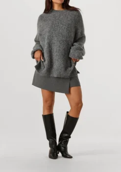 donkergrijze gestuz trui gzsasi pullover